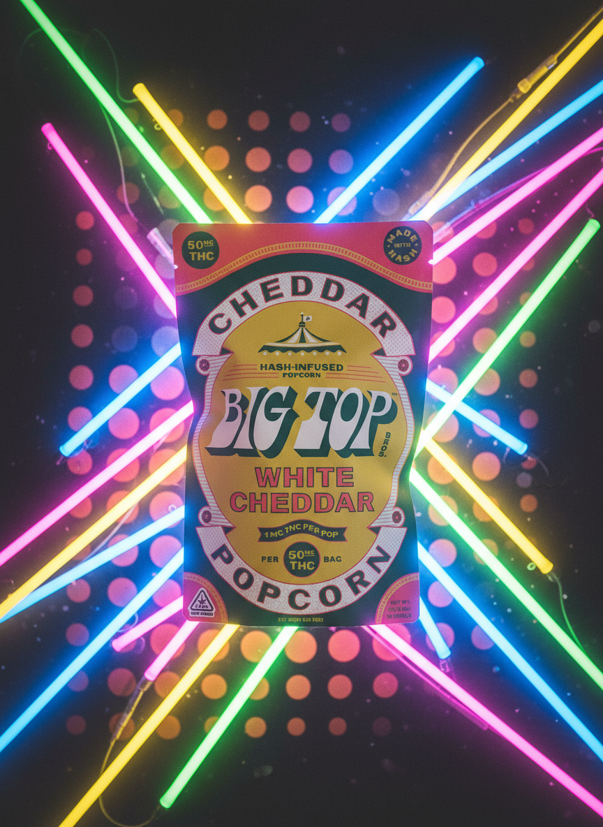 Big Top Hash-Infused Popcorn 10-100mg - BigTop - Sky High Montgomery cincinnati