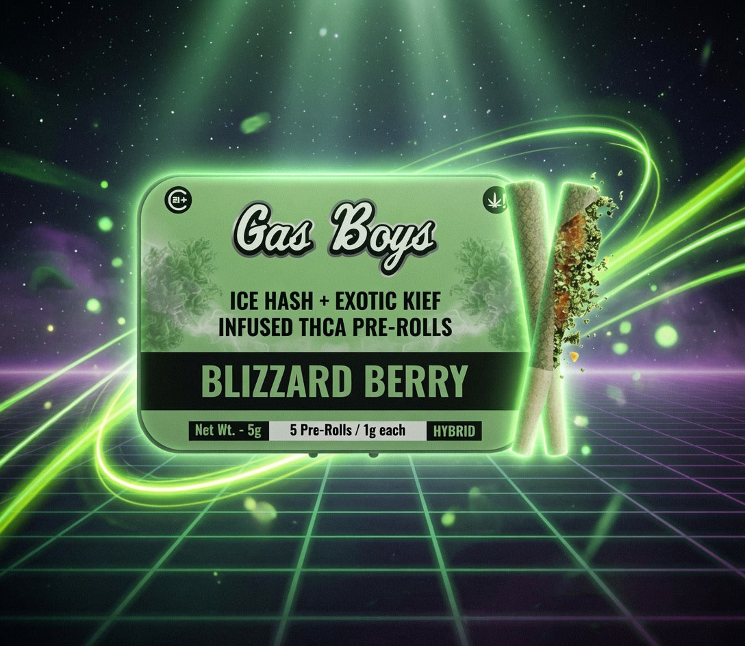 Gas Boys Ice Hash + Exotic Kief Infused Pre-Rolls 5ct