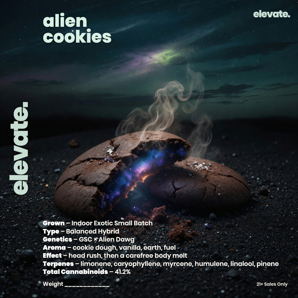 Alien Cookies — house jar label