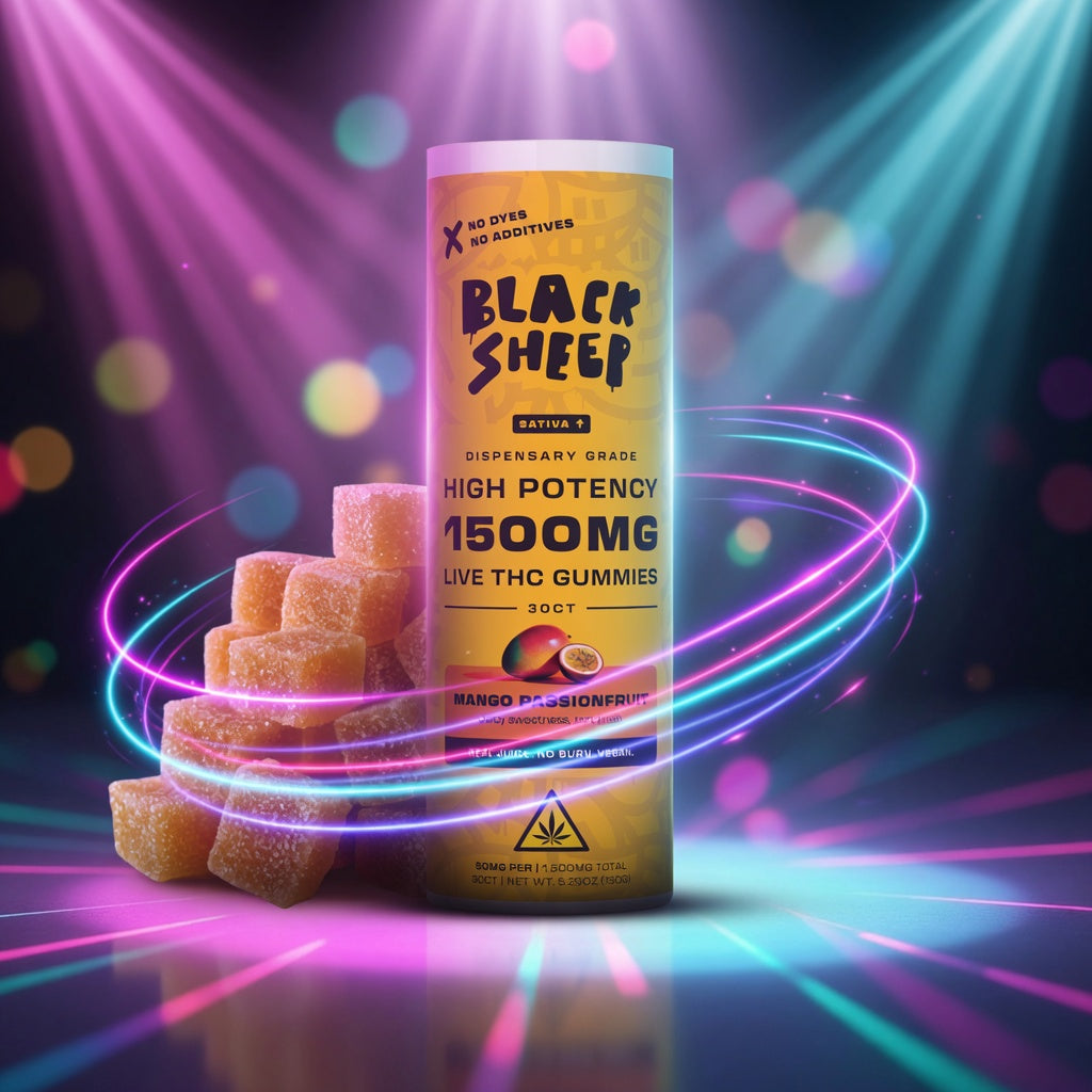 BKS Live THC Gummy - Mango Passionfruit (Sativa) - 30ct packshot