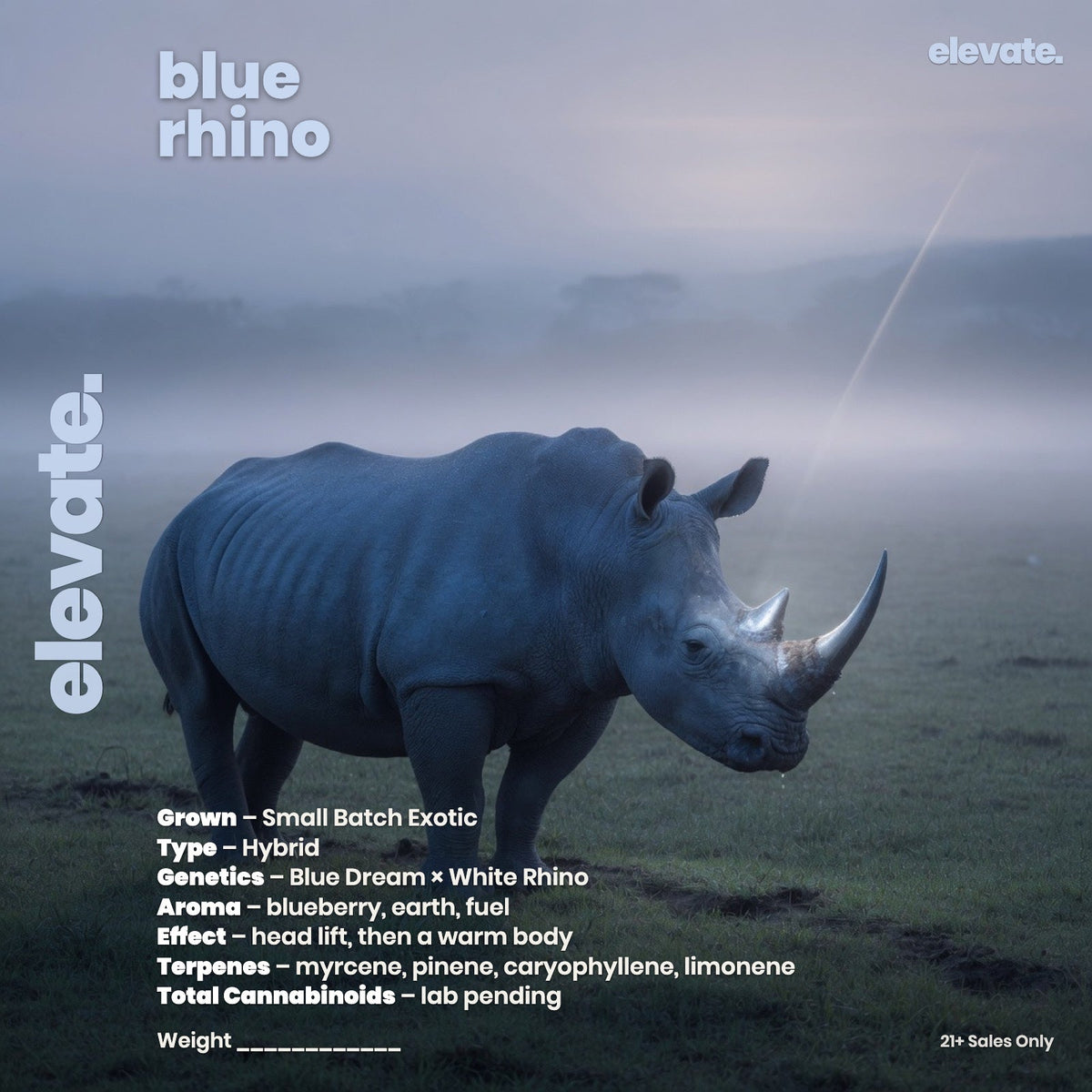Blue Rhino Smoker's Cup Flower jar label