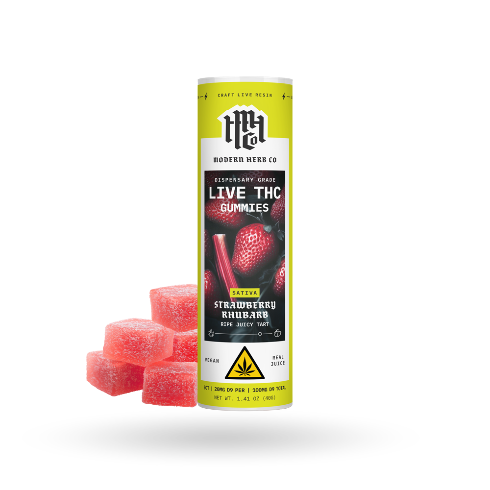 MHC Live Resin Gummy - Strawberry Rhubarb (Sativa) - 5ct