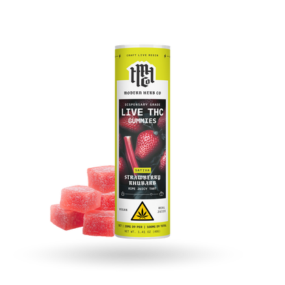 MHC Live Resin Gummy - Strawberry Rhubarb (Sativa) - 5ct