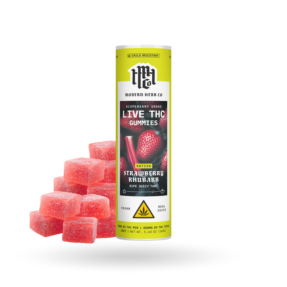 MHC Live Resin Gummy - Strawberry Rhubarb (Sativa) - 20ct