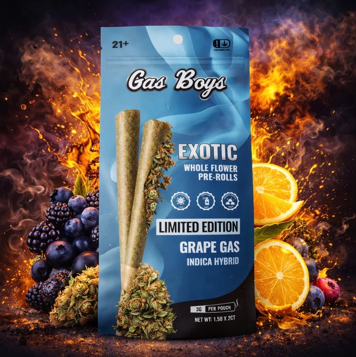 Gas Boys - Exotic Whole Flower Prerolls 1.5Gx2