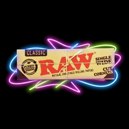 RAW Cut Corners Rolling Papers | Single Wide