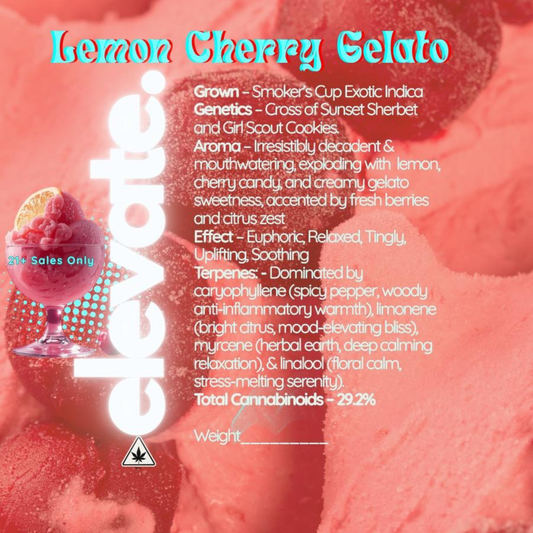 🏆Lemon Cherry Gelato Smoker’s Cup Platinum THCa Flower🏆