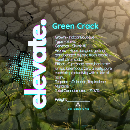Green Crack Indoor Boutique THCa Flower - Sativa