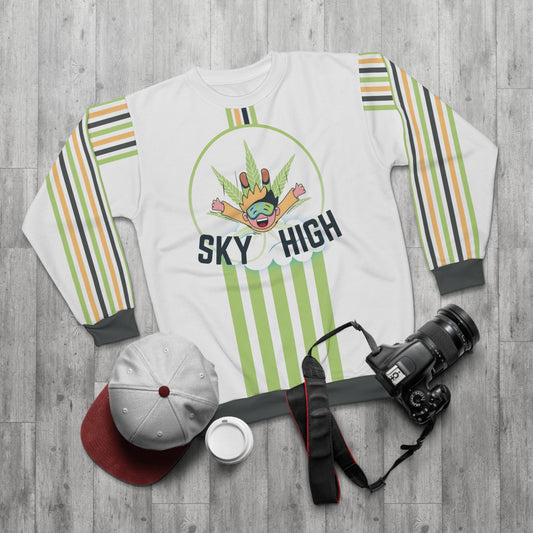 Sky High Retro Stoner Sweatshirt - White Edition