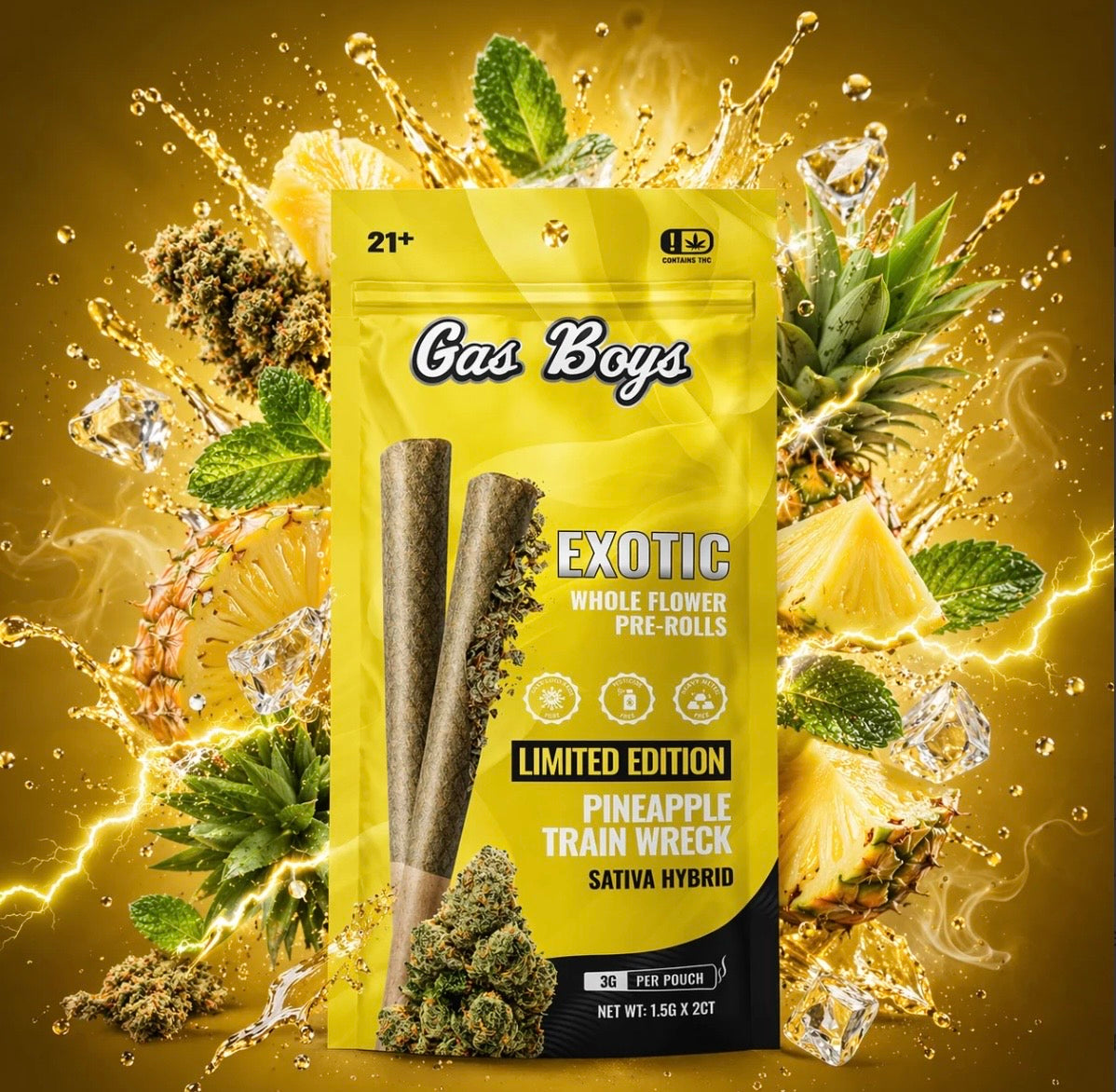 Gas Boys - Exotic Whole Flower Prerolls 1.5Gx2