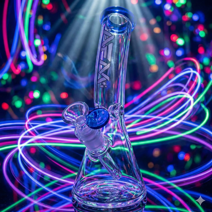 8.5" AFM Bent Neck Glass Beaker — accessory, front view