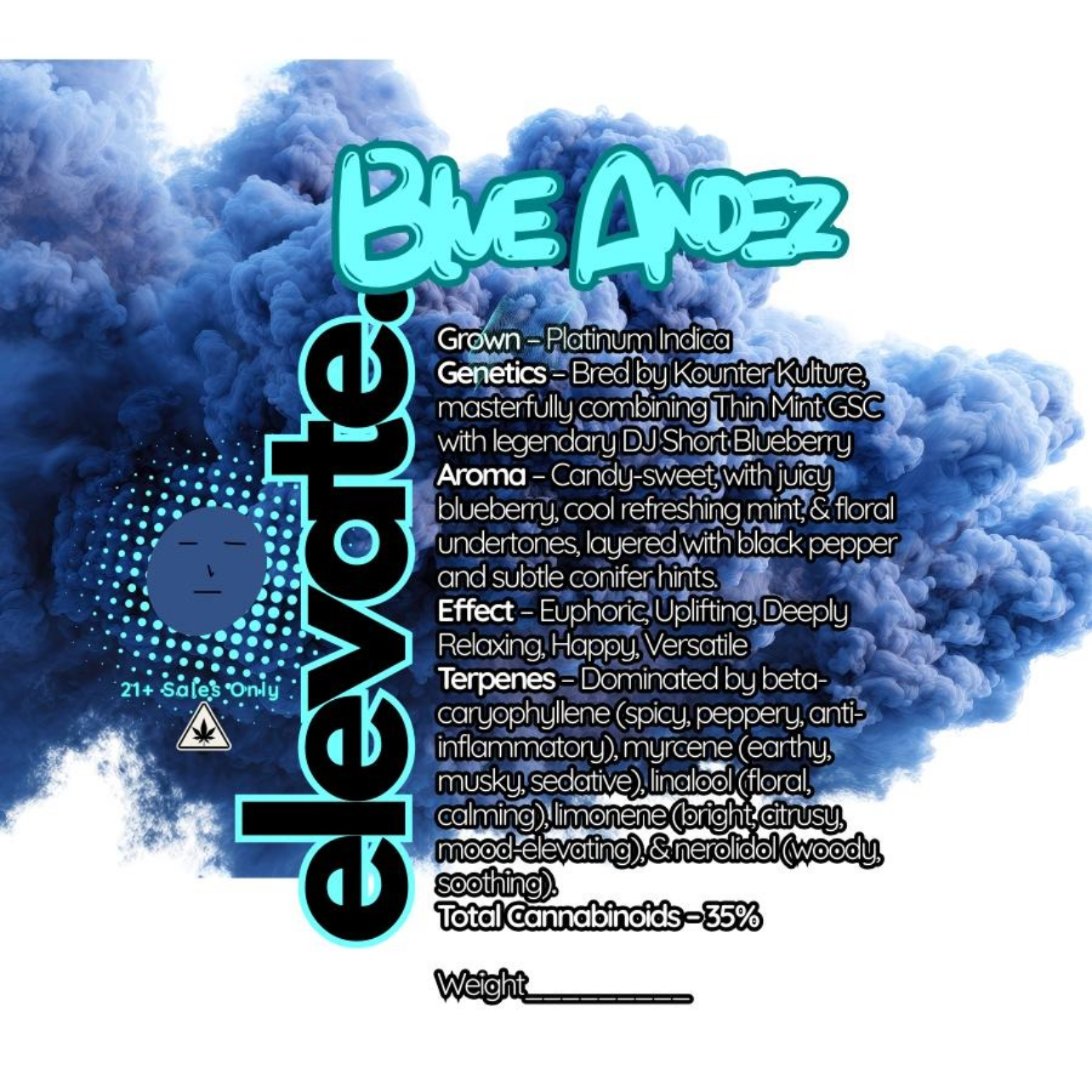 Blue Andez Platinum THCa Flower
