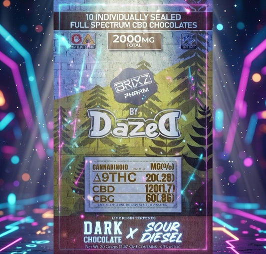 Dazed Full Spectrum CBD Chocolate - Dazed - Sky High Montgomery cincinnati