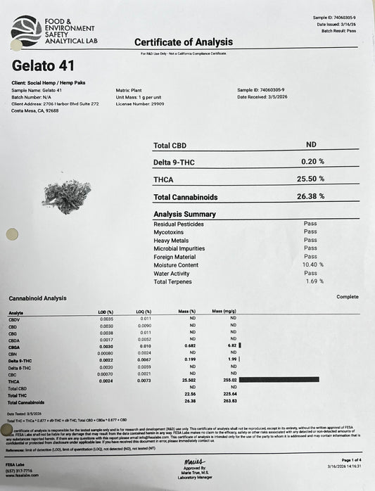 Gelato 41 - Premium THCa Flower - Elevate Montgomery - Sky High Montgomery cincinnati