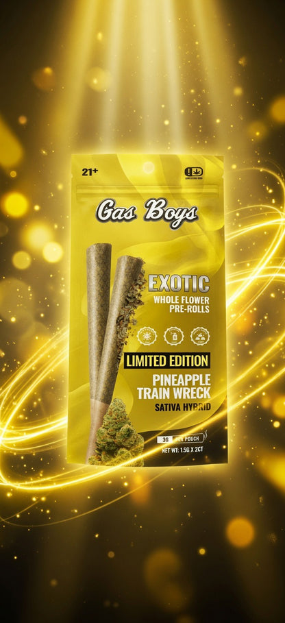 Gas Boys - Exotic Whole Flower Prerolls 1.5Gx2 — angle view