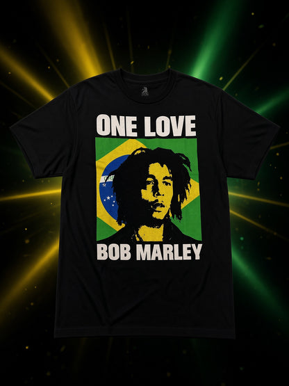 Bob Marley One Love Brazil Flag T-Shirt