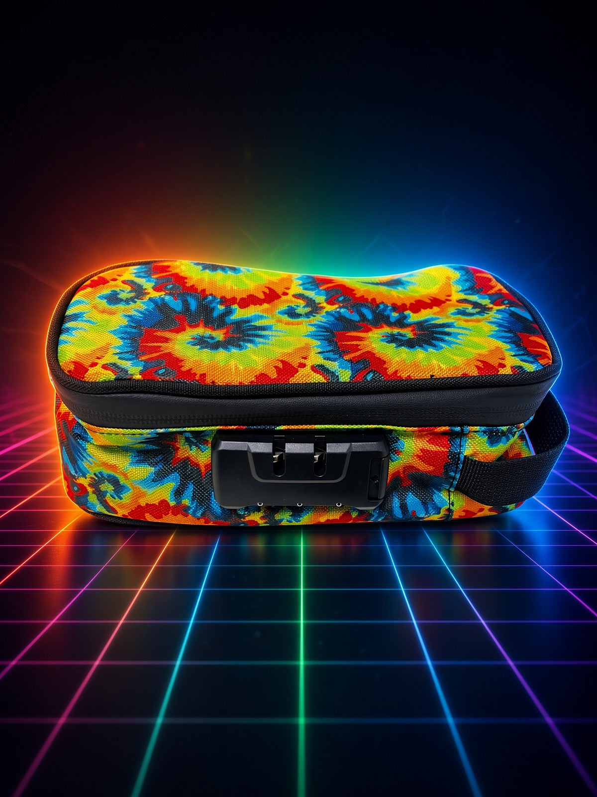 Tie-Dye Smell Proof — Combination Lock Stash Bag with Padded Pockets