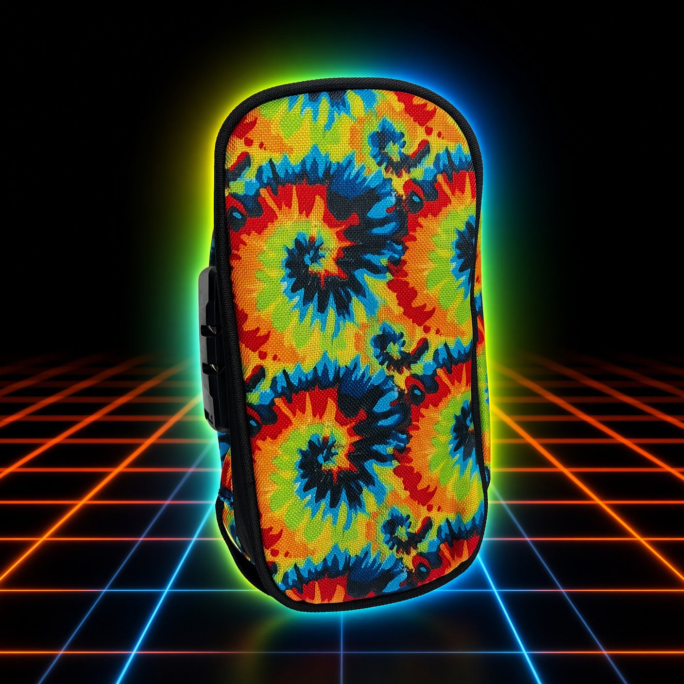 Tie-Dye Smell Proof — Combination Lock Stash Bag with Padded Pockets