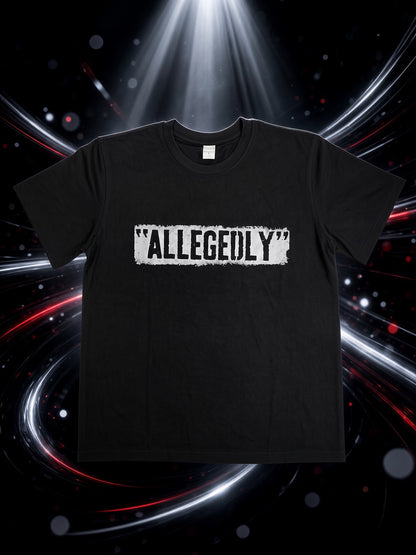 ALLEGEDLY Distressed Graphic T-Shirt