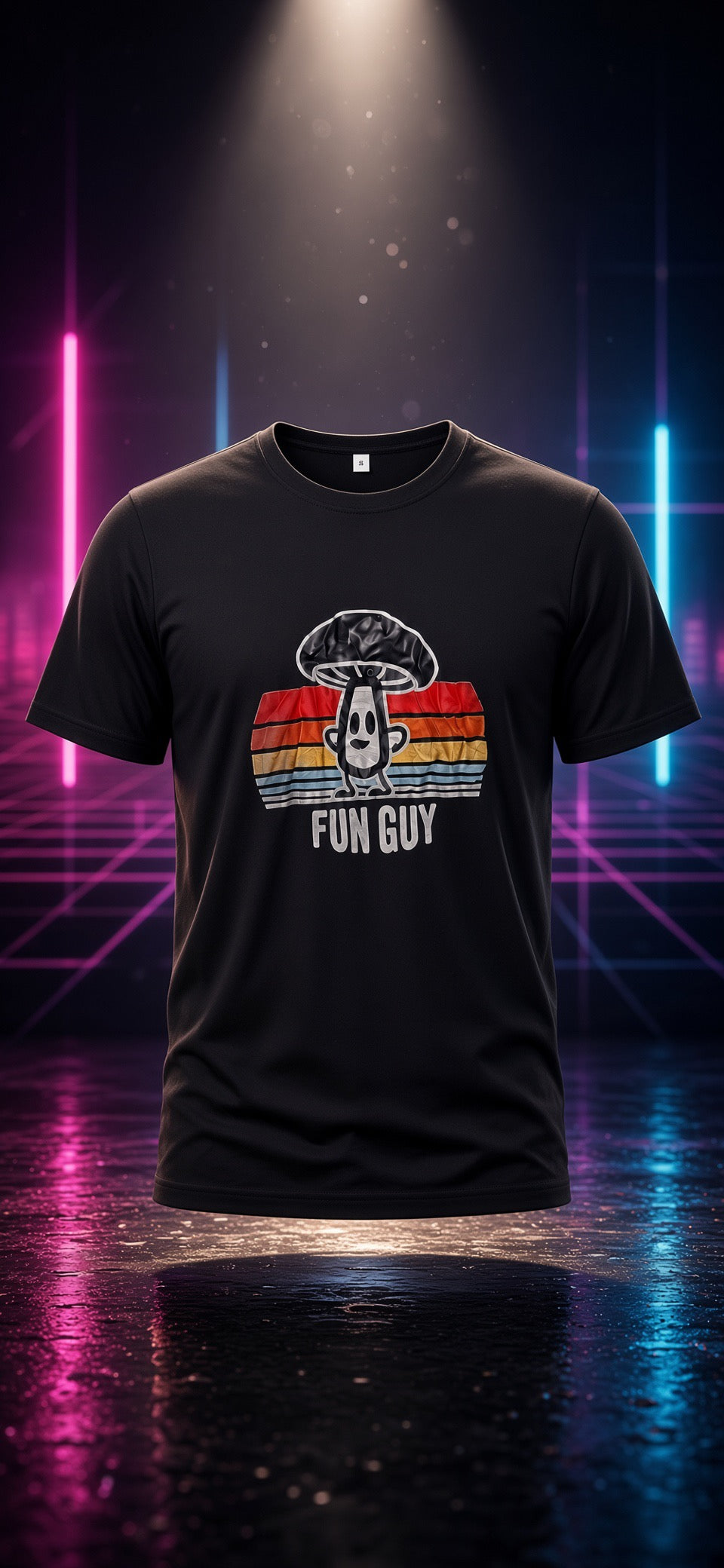 Fun Guy Retro Mushroom Graphic T-Shirt