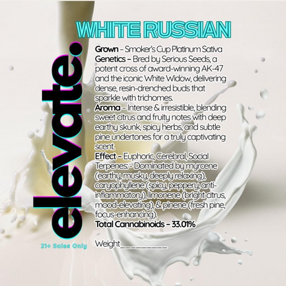🏆White Russian Smoker's Cup Platinum THCa Flower🏆