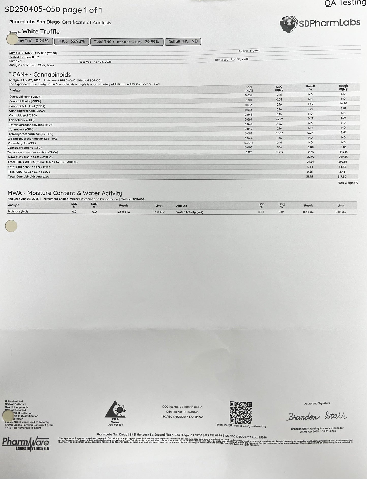 White Truffle - Platinum Indica Dom Flower - Elevate Montgomery - Sky High Montgomery cincinnati