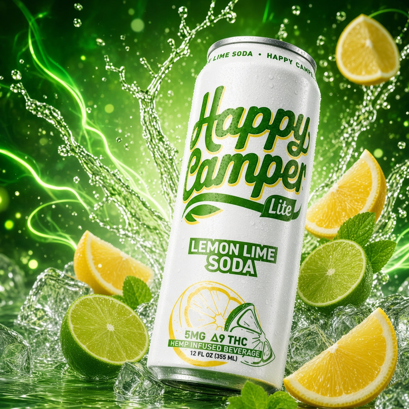 Happy Camper Lite - 5mg THC drinks — angle view