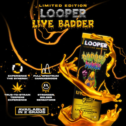 Looper Limited Edition Badderup Live Badder 2G Disposables - Looper - Sky High West Chester