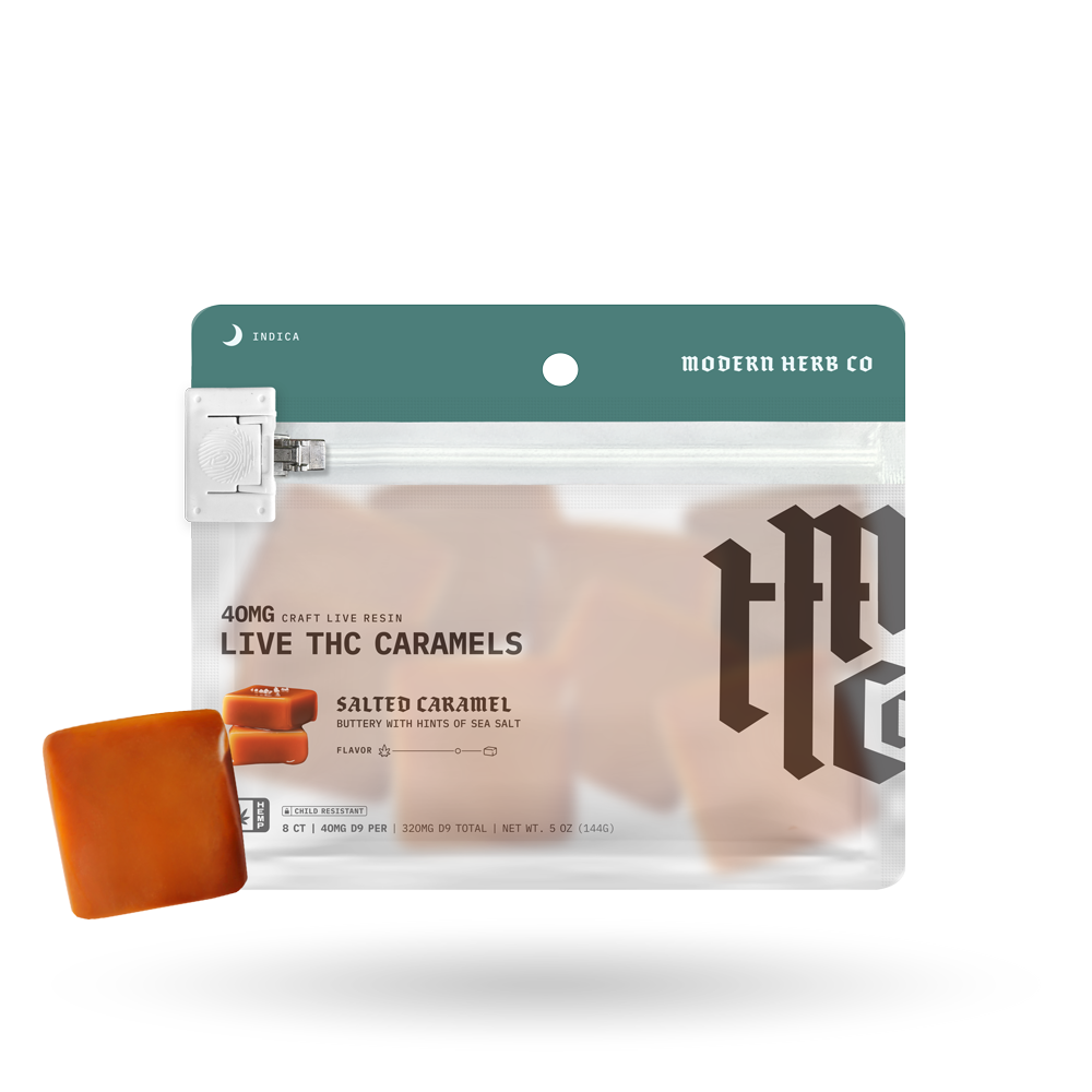 MHC Live Resin Caramels - Knockout (Indica) - 8ct