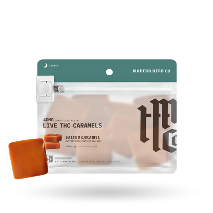 MHC Live Resin Caramels - Knockout (Indica) - 8ct