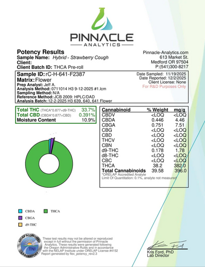 Strawberry Cough 39% Prerolls - Elevate - Sky High Montgomery cincinnati
