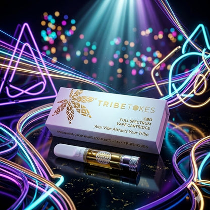 TribeTokes Live Resin CBD Cartrdiges — vape, front view