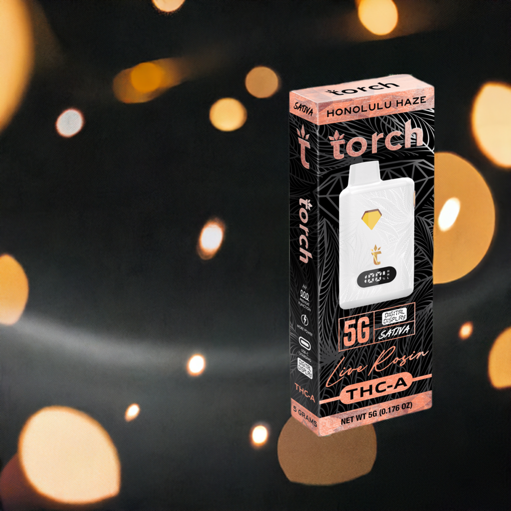 Torch Live Rosin THC-A 5G Digital Display Disposables - Torch - Sky High West Chester
