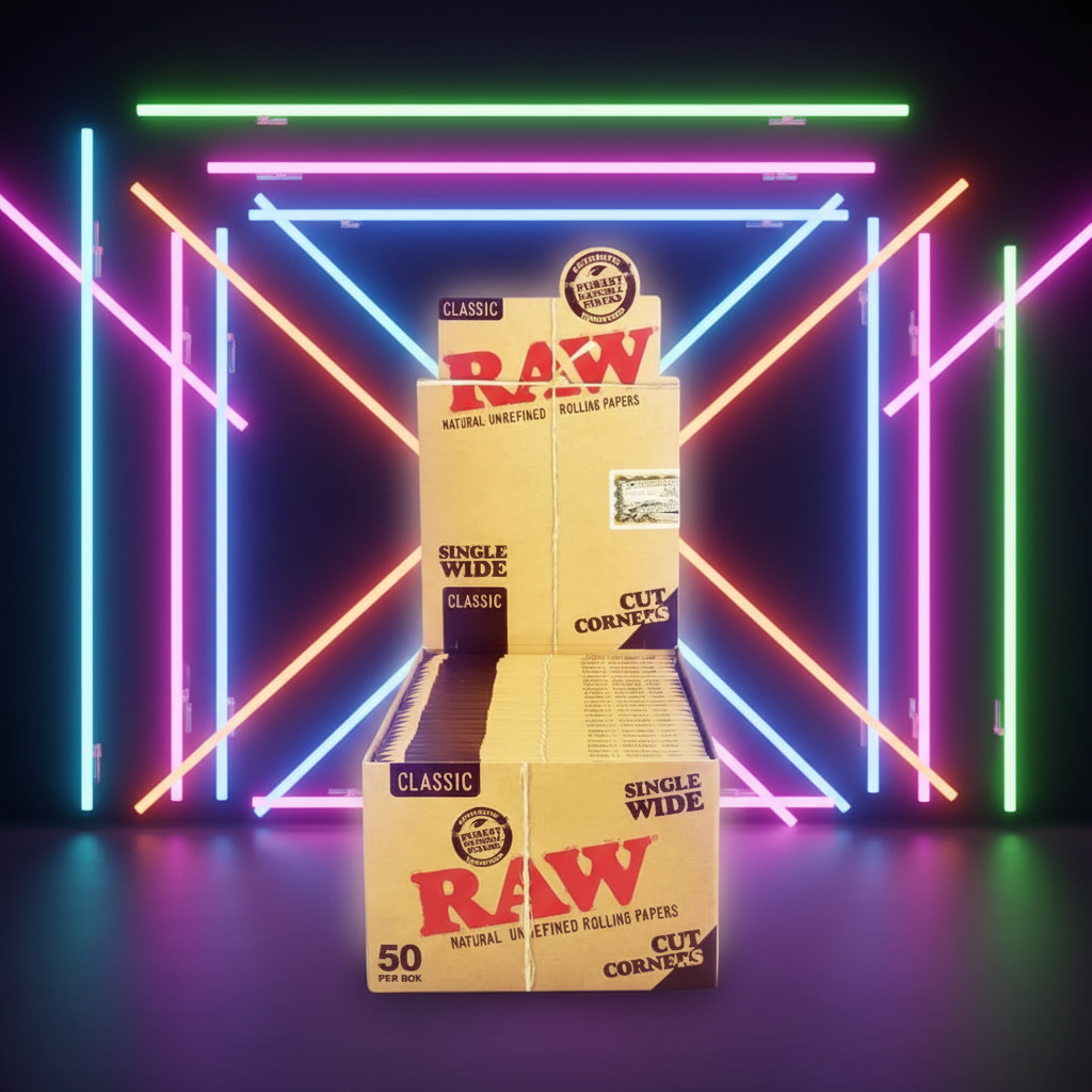 RAW Cut Corners Rolling Papers | Single Wide