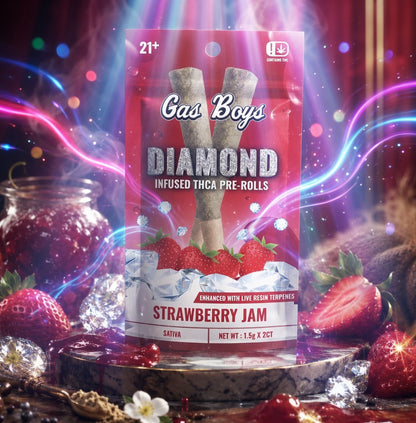 Gas Boys Diamond Infused Prerolls 1.5Gx2 — pack shot