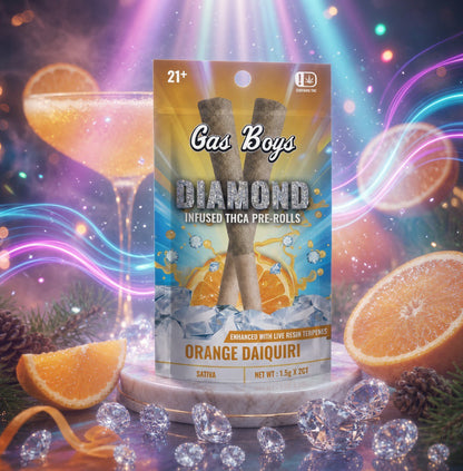 Gas Boys Diamond Infused Prerolls 1.5Gx2 — pre-roll, front view