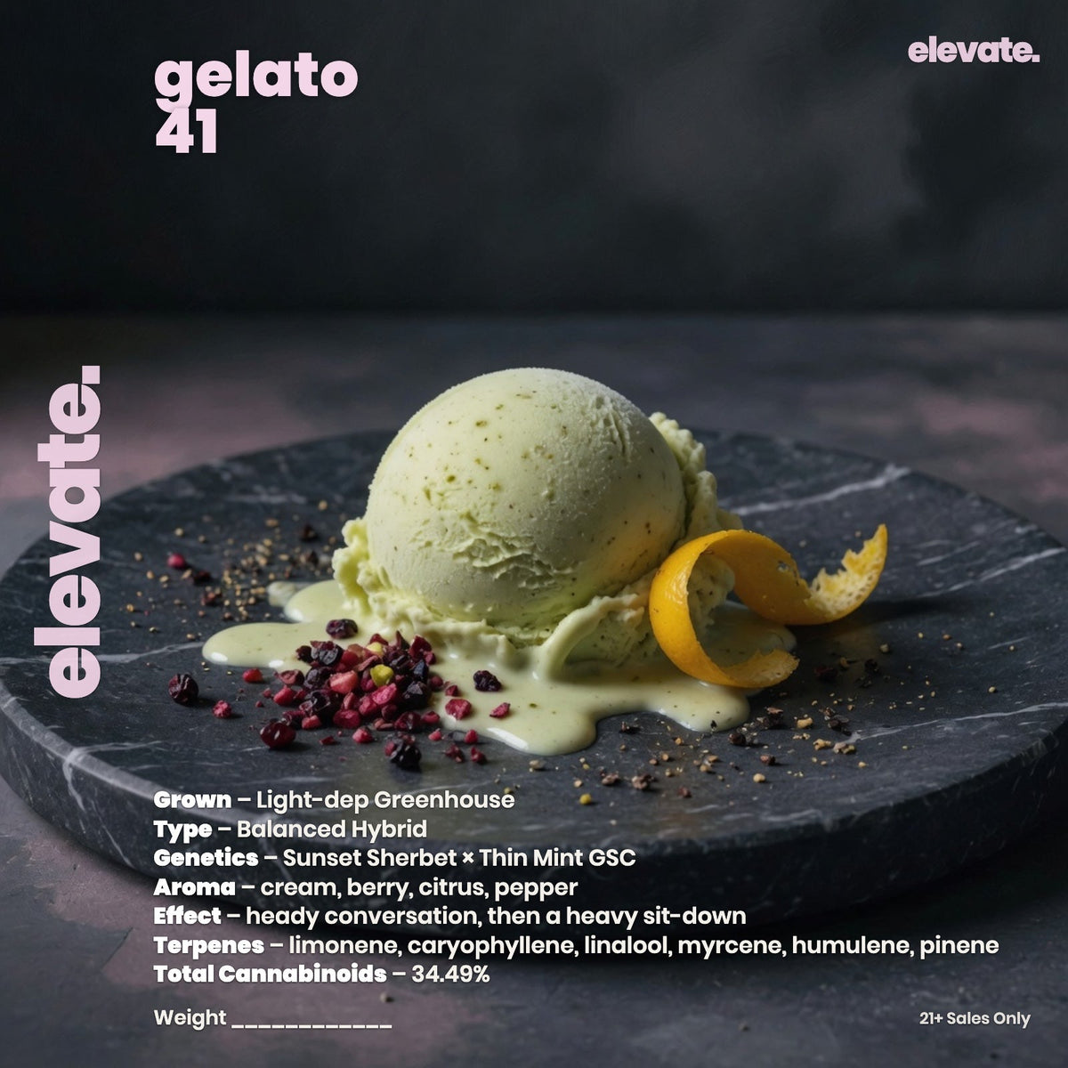 Gelato 41 — house jar label