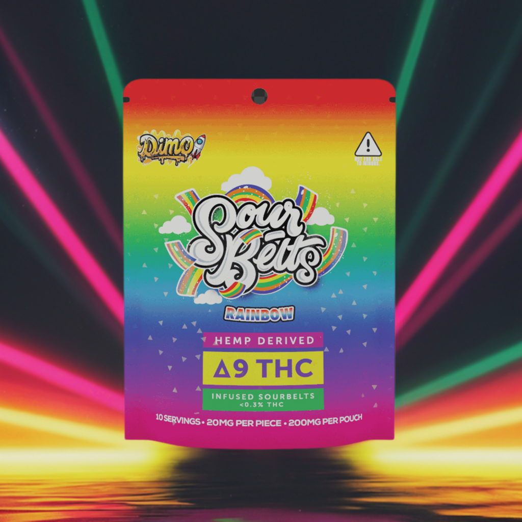 Dimo Sour Belts Delta 9 Infused – 200mg-20 pieces - Dimo - Sky High West Chester