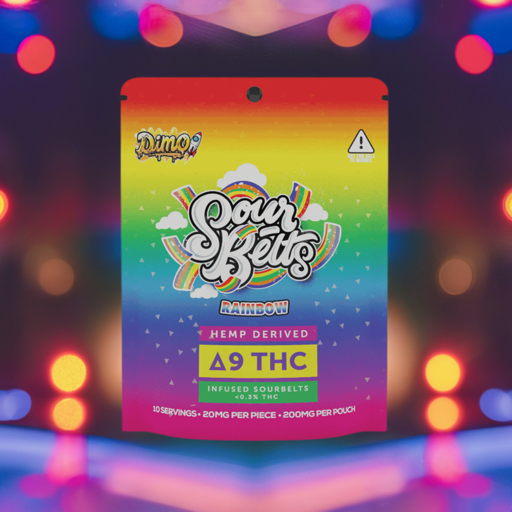 Dimo Sour Belts Delta 9 Infused – 200mg-20 pieces - Dimo - Sky High West Chester