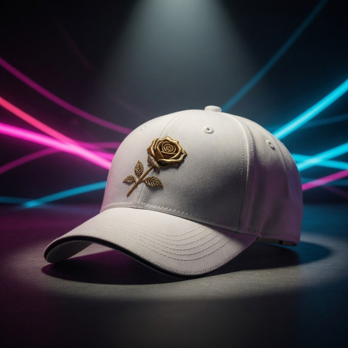 Metallic Rose Hat