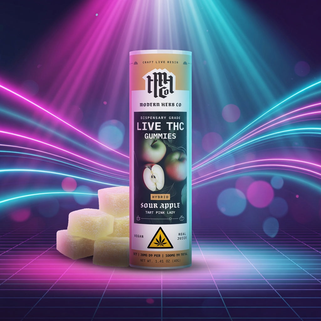 MHC Live Resin D9 Gummy - 5ct - Sour Apple (Hybrid)