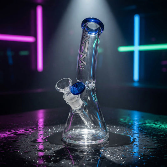 8 5 afm bent neck glass beaker — club packshot