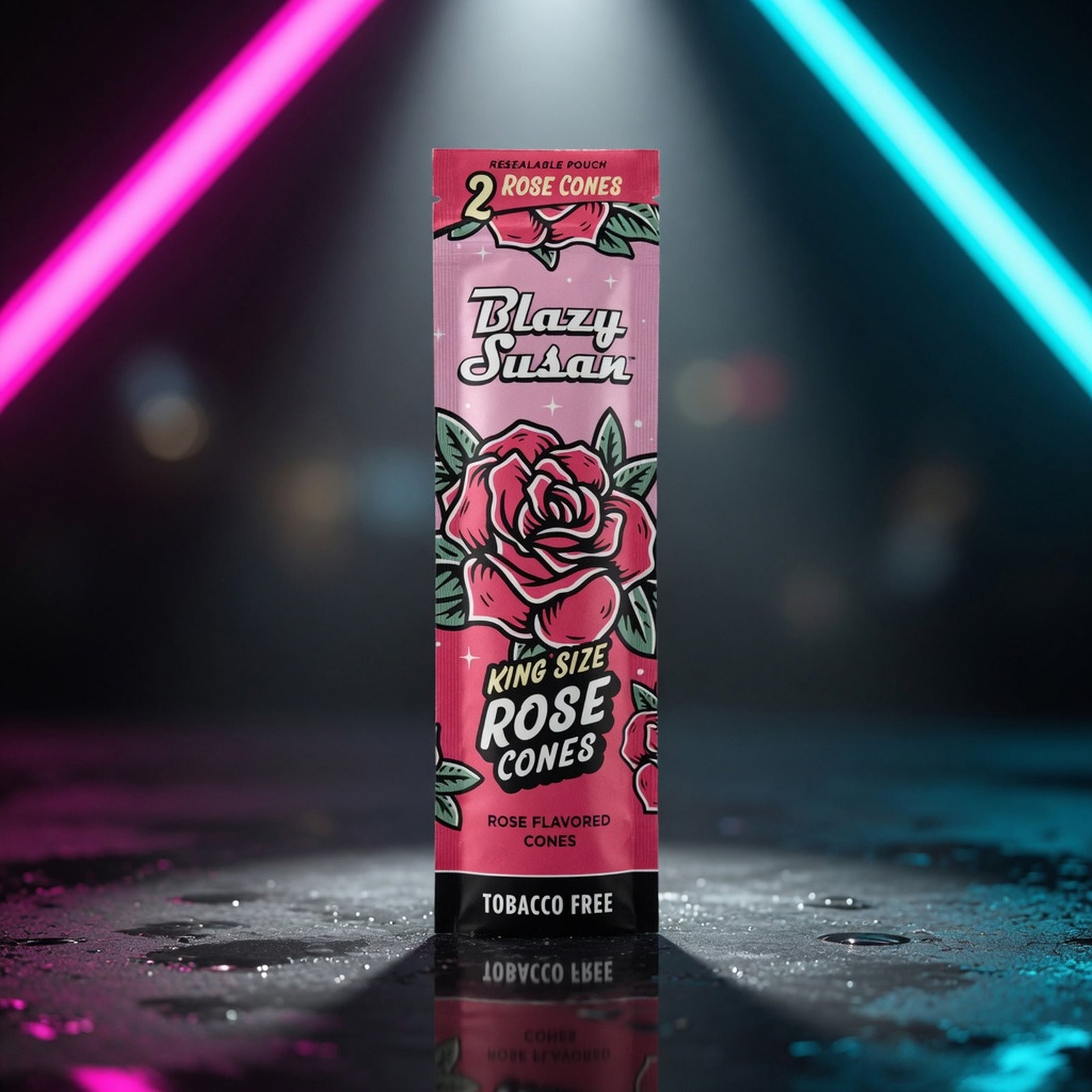 Blazy Susan Rose Cones King Size — Sky High neon packshot
