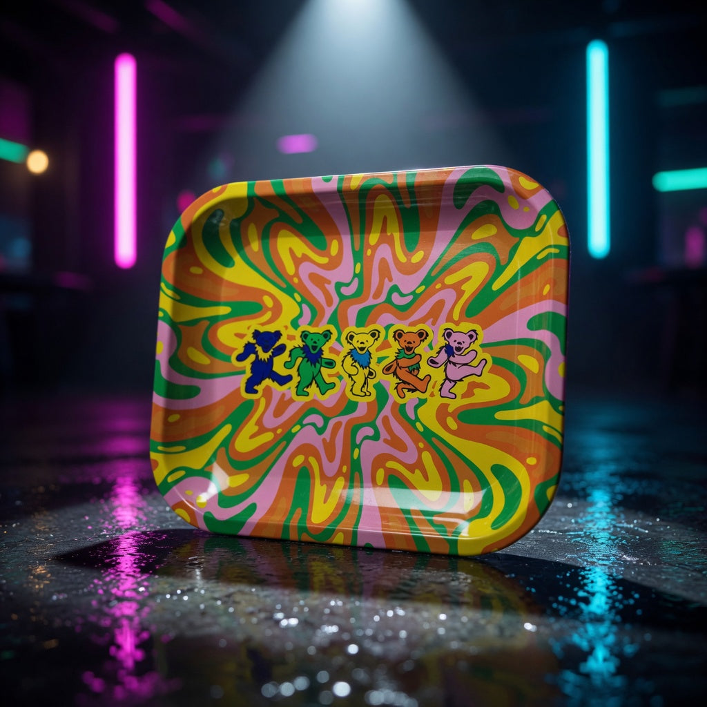 blazy susan x grateful dead rolling trays assorted sizes — club packshot