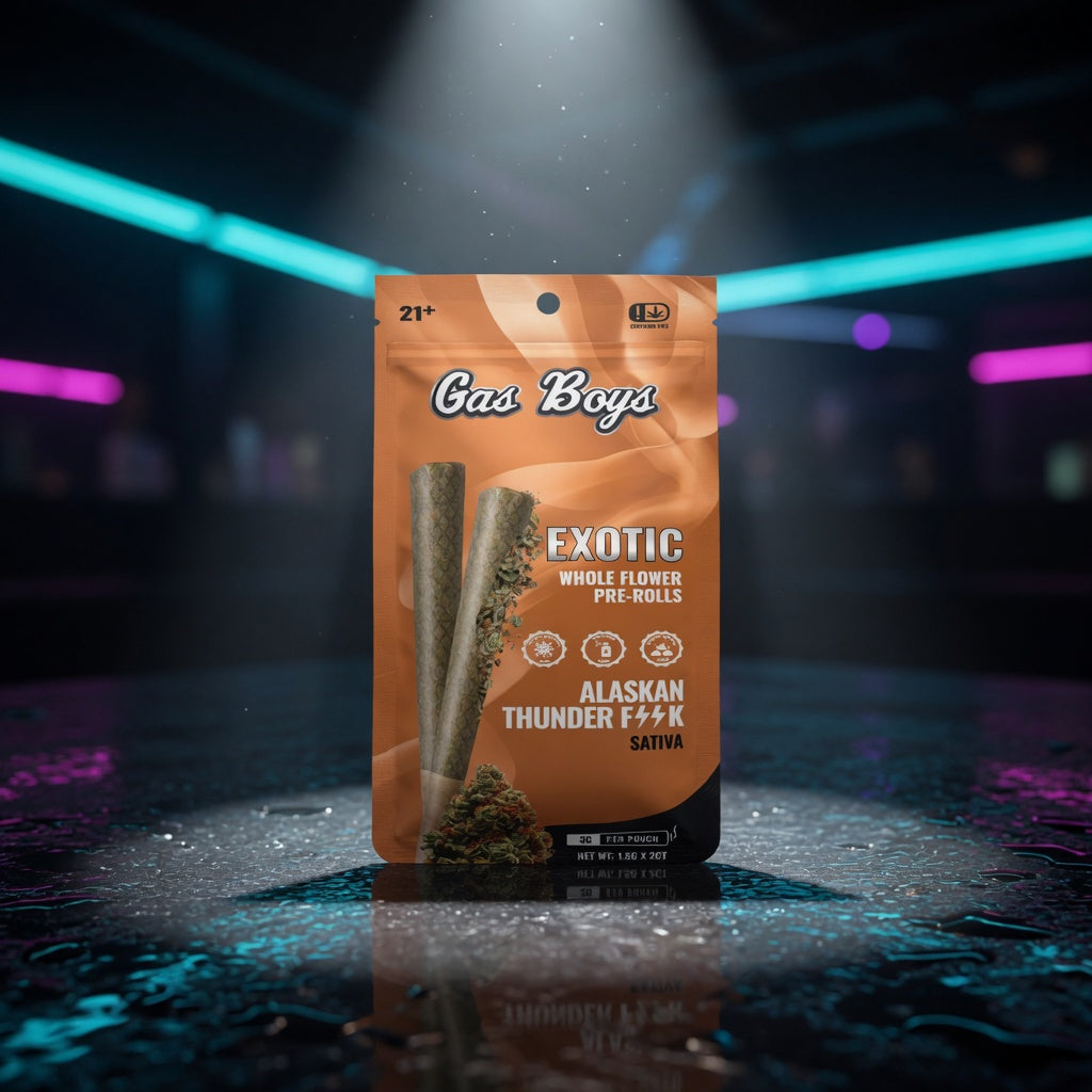 gas-boys-exotic-whole-flower-prerolls-1-5gx2 — Sky High neon packshot