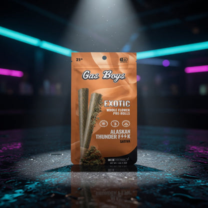 gas-boys-exotic-whole-flower-prerolls-1-5gx2 — Sky High neon packshot