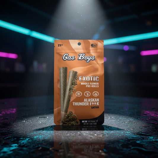 gas-boys-exotic-whole-flower-prerolls-1-5gx2 — Sky High neon packshot