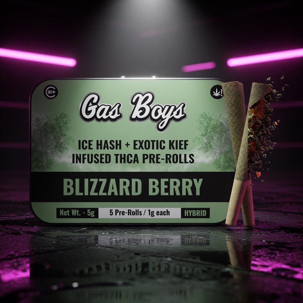 gas-boys-ice-hash-exotic-kief-infused-pre-rolls-5ct — Sky High neon packshot