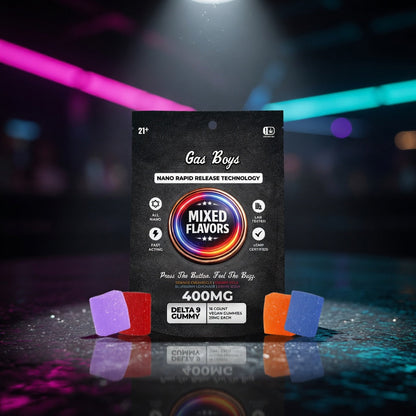 gas-boys-nano-9-d9-gummies-400mg-1 — Sky High neon packshot