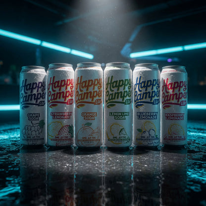 happy-camper-lite-5mg-thc-drinks — Sky High neon packshot